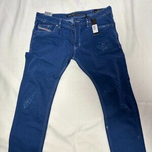 New Diesel Thavar Slim Skinny Blue Denim W36